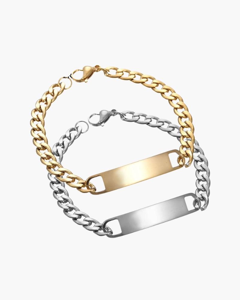 Amoura Accessories – Men's Bracelet – Signature with Engraving Plate