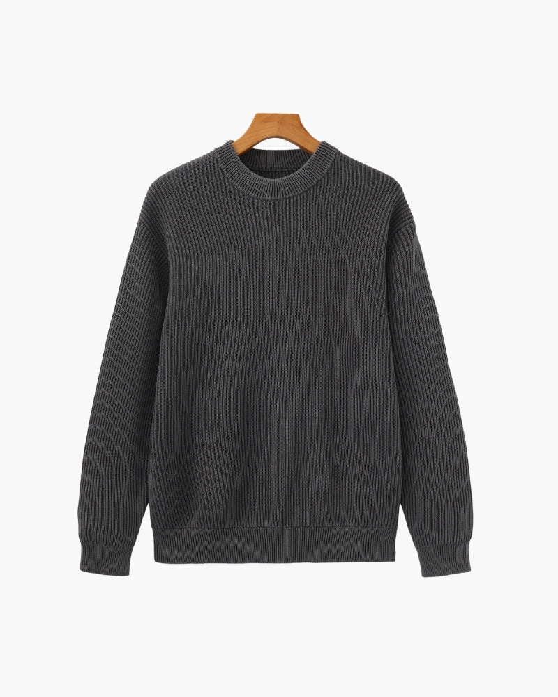 Amoura Clothing – Men's Jumper – Heritage Ribbed Knit – Grey