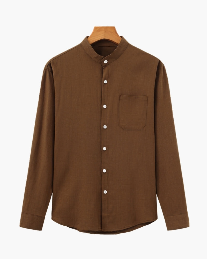 Amoura Clothing – Men's Shirt – Mandarin Textured Cotton