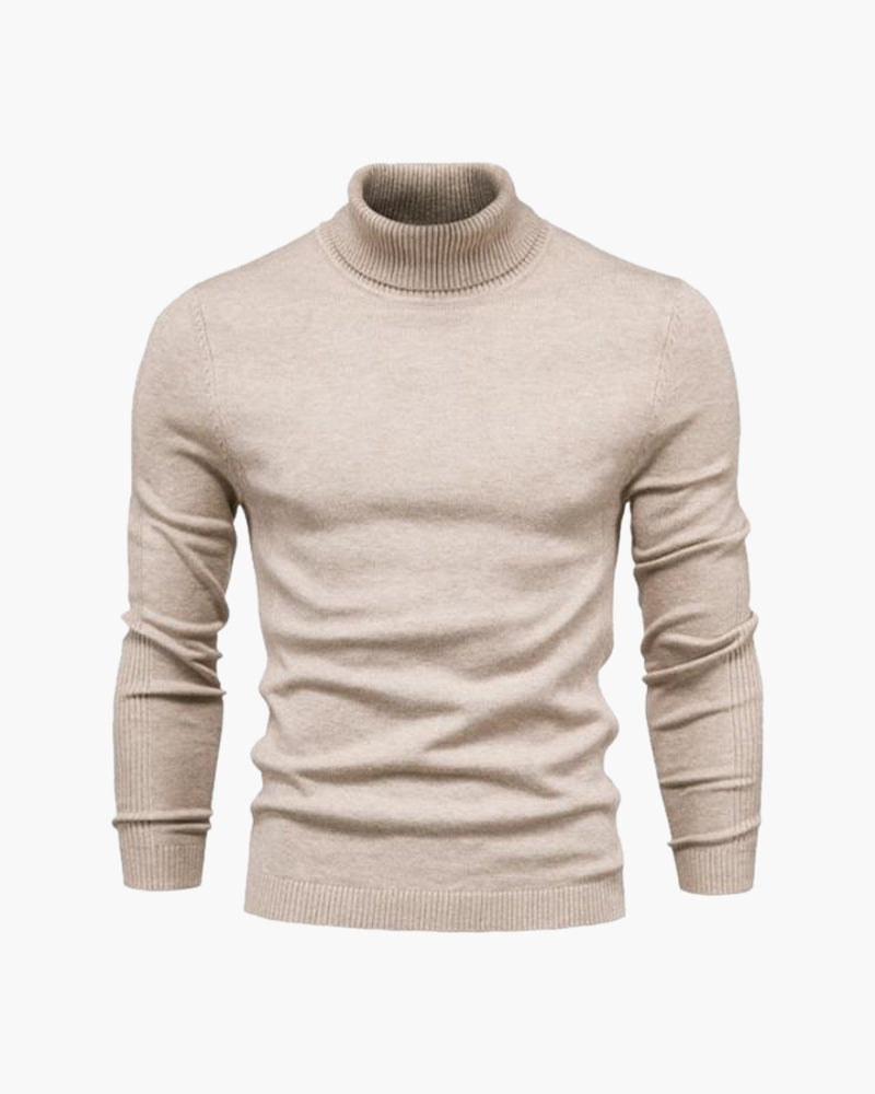 Amoura Clothing – Men's Jumper – Gstaad Roll-Neck – Beige