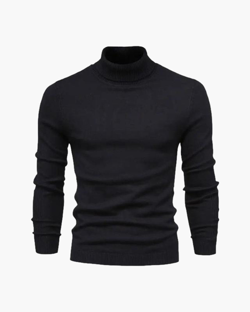 Amoura Clothing – Men's Jumper – Gstaad Roll-Neck – Black