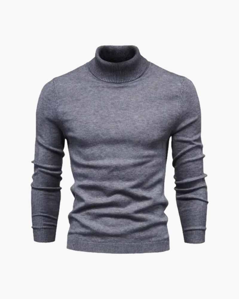 Amoura Clothing – Men's Jumper – Gstaad Roll-Neck – Grey