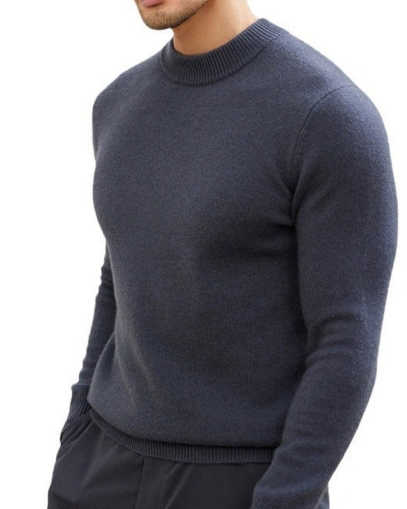 Amoura Clothing – Men's Jumper – Refined Roll-Neck – Dark Grey