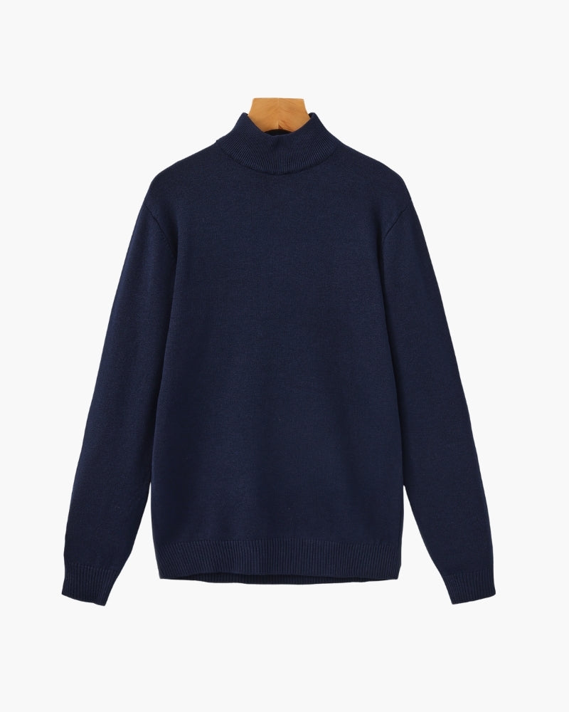 Amoura Clothing – Men's Jumper – Essential with Stand Collar – Navy Blue