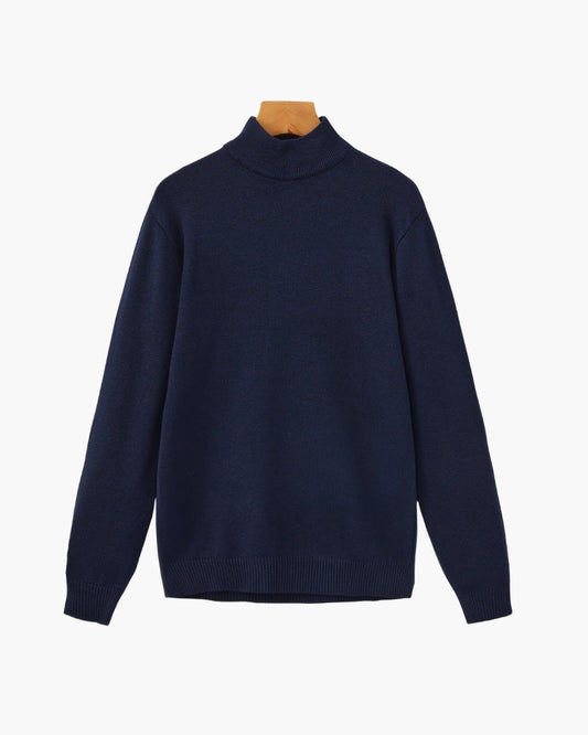 Amoura Clothing – Men's Jumper – Essential with Stand Collar – Navy Blue