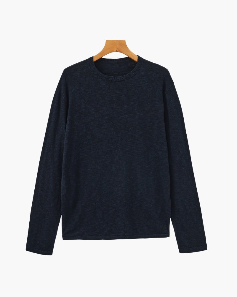 Amoura Clothing – Men's Jumper – Essential Cotton and Linen – Blue