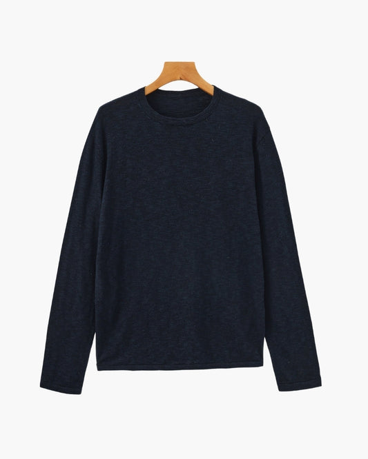 Amoura Clothing – Men's Jumper – Essential Cotton and Linen – Blue