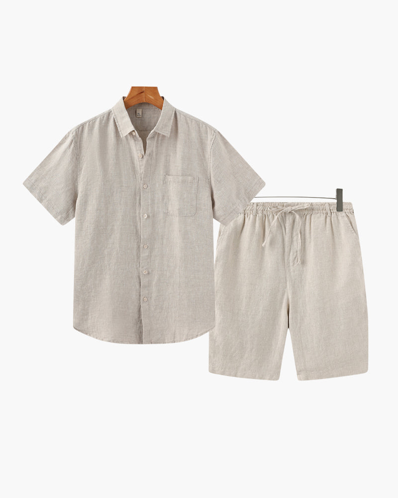 Amoura Sets – Men's Outfit Set – Linen with Shorts