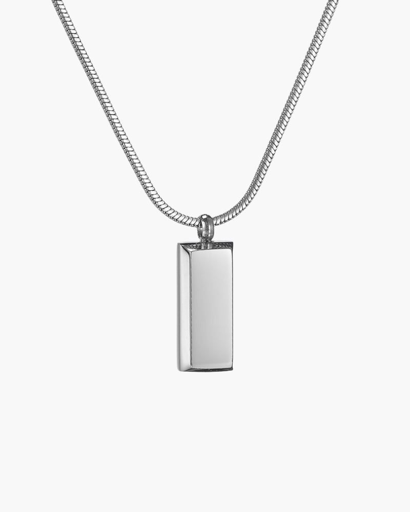 Amoura Accessories – Men's Necklace – Axis with Rectangular Pendant