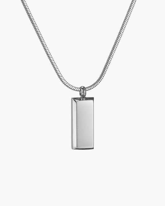 Amoura Accessories – Men's Necklace – Axis with Rectangular Pendant