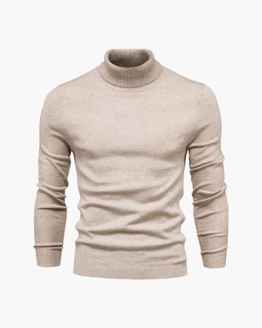 Amoura Clothing – Men's Jumper – Gstaad Roll-Neck – Beige