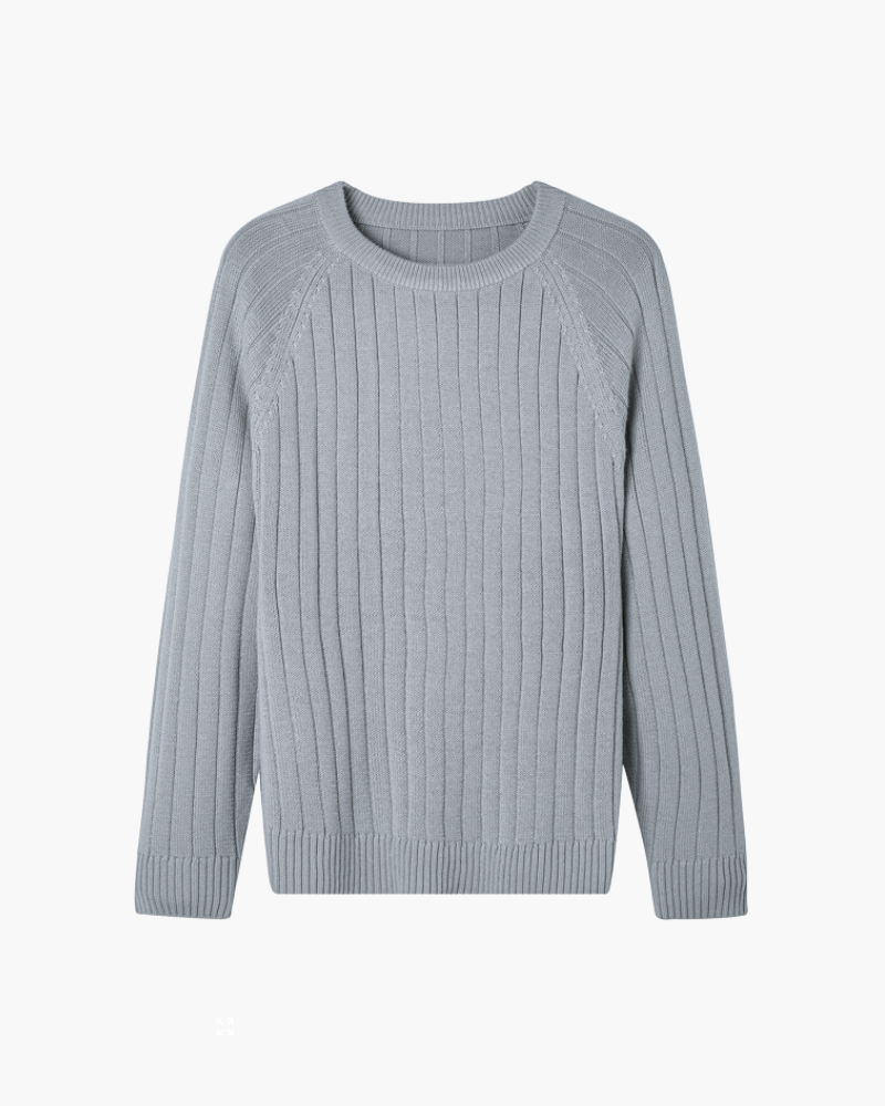 Amoura Clothing – Men's Jumper – Classic 100% Wool – Grey