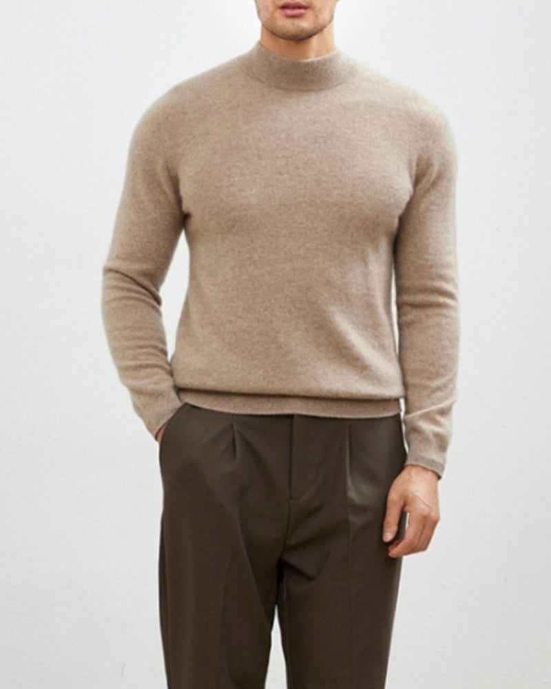 Amoura Clothing – Men's Jumper – Refined Roll-Neck – Brown