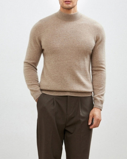 Amoura Clothing – Men's Jumper – Refined Roll-Neck – Brown