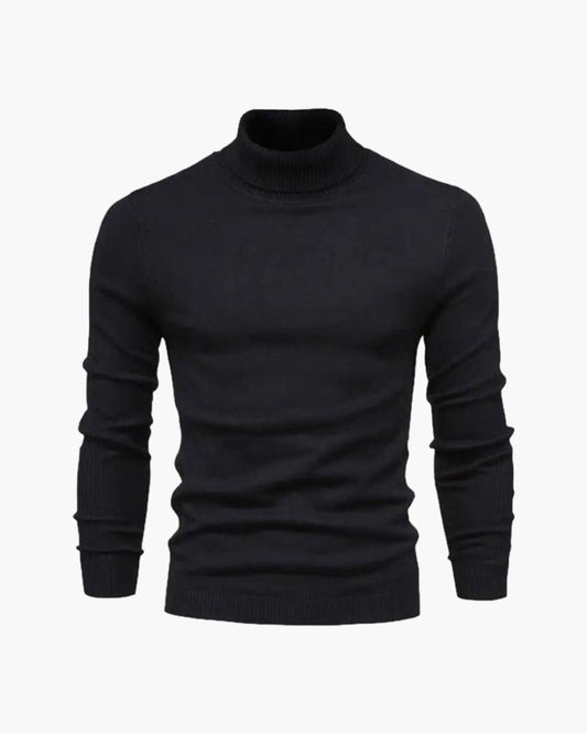 Amoura Clothing – Men's Jumper – Gstaad Roll-Neck – Black