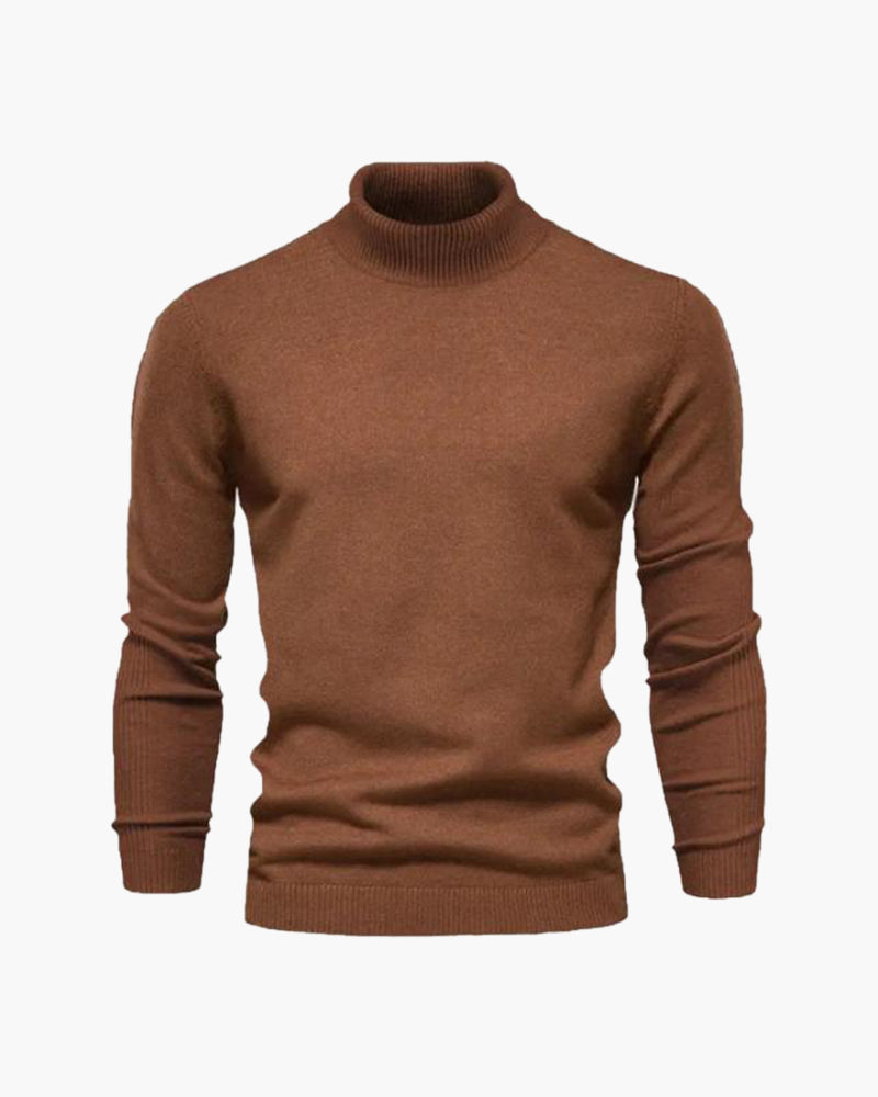 Amoura Clothing – Men's Jumper – Gstaad Roll-Neck – Brown