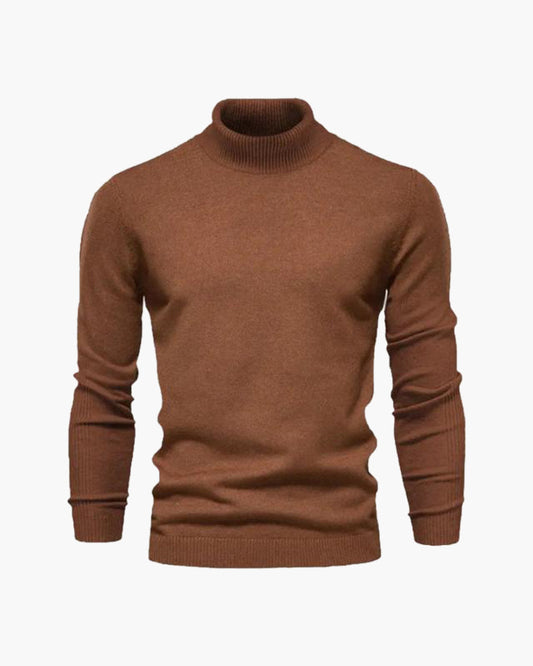 Amoura Clothing – Men's Jumper – Gstaad Roll-Neck – Brown