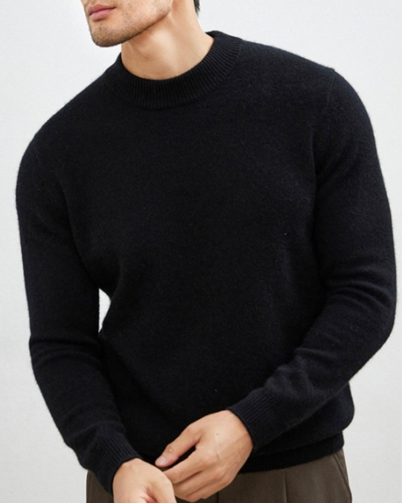 Amoura Clothing – Men's Jumper – Refined Roll-Neck – Black