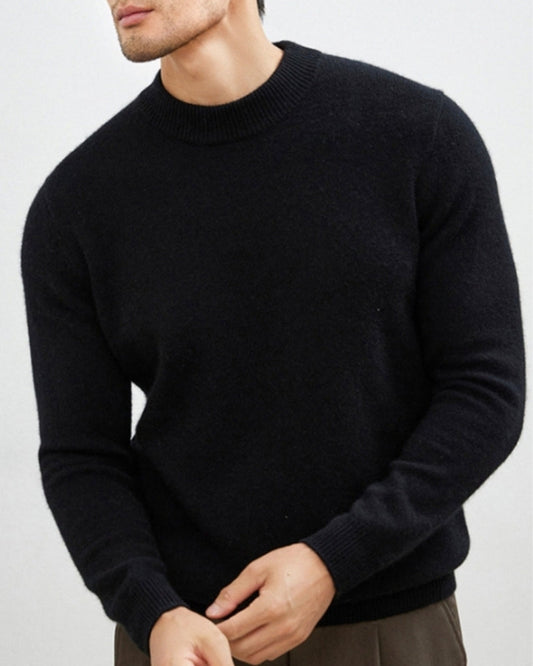 Amoura Clothing – Men's Jumper – Refined Roll-Neck – Black