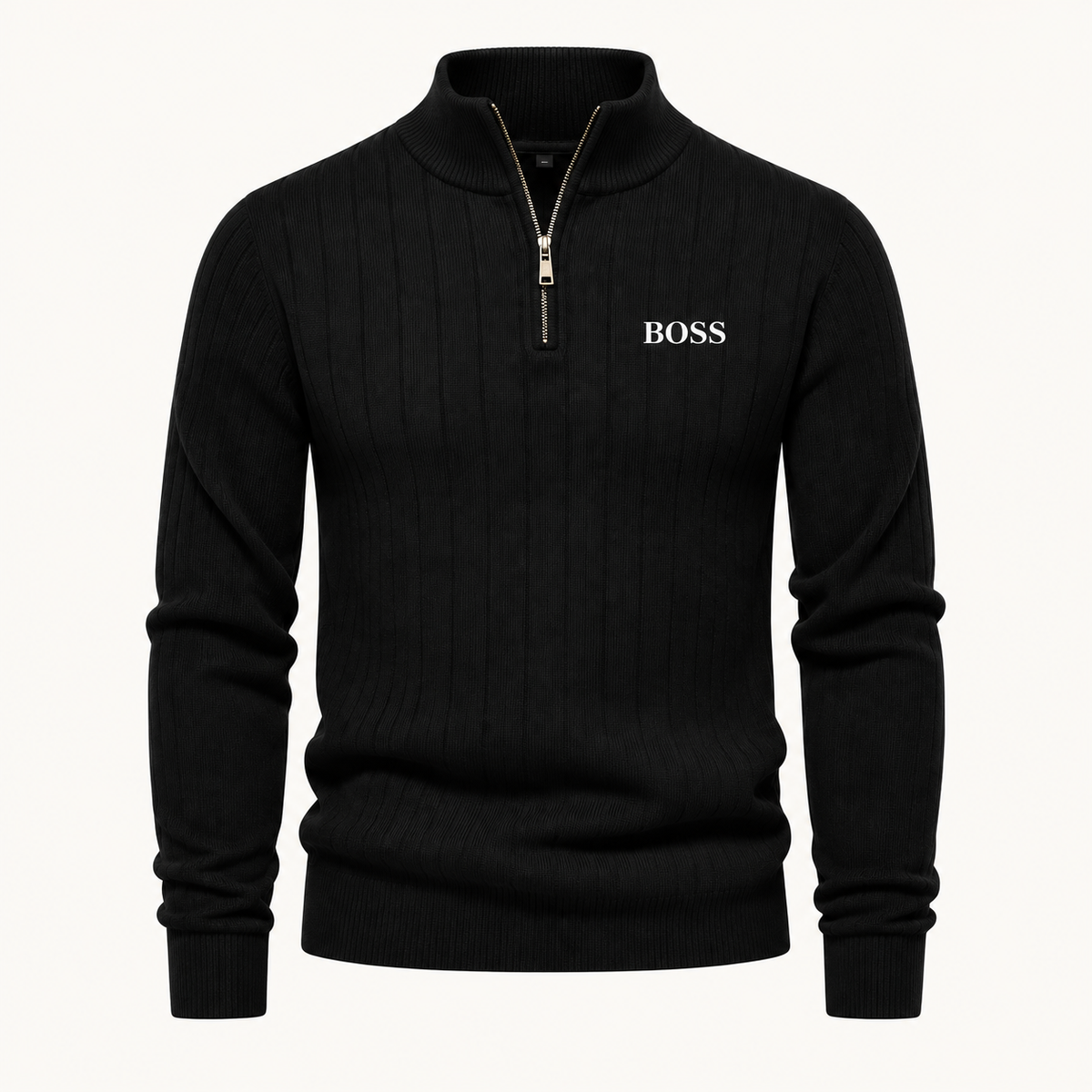 Gerippter Troyer-Pullover