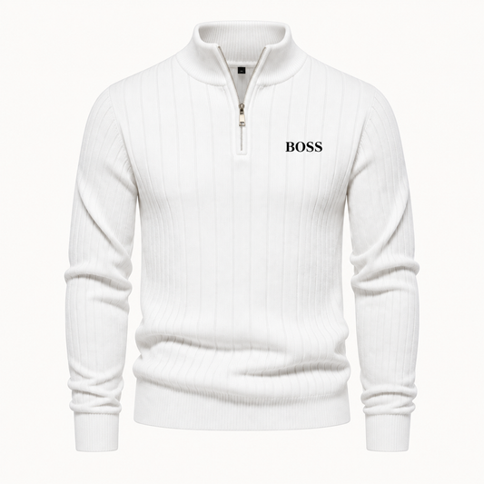 Gerippter Troyer-Pullover