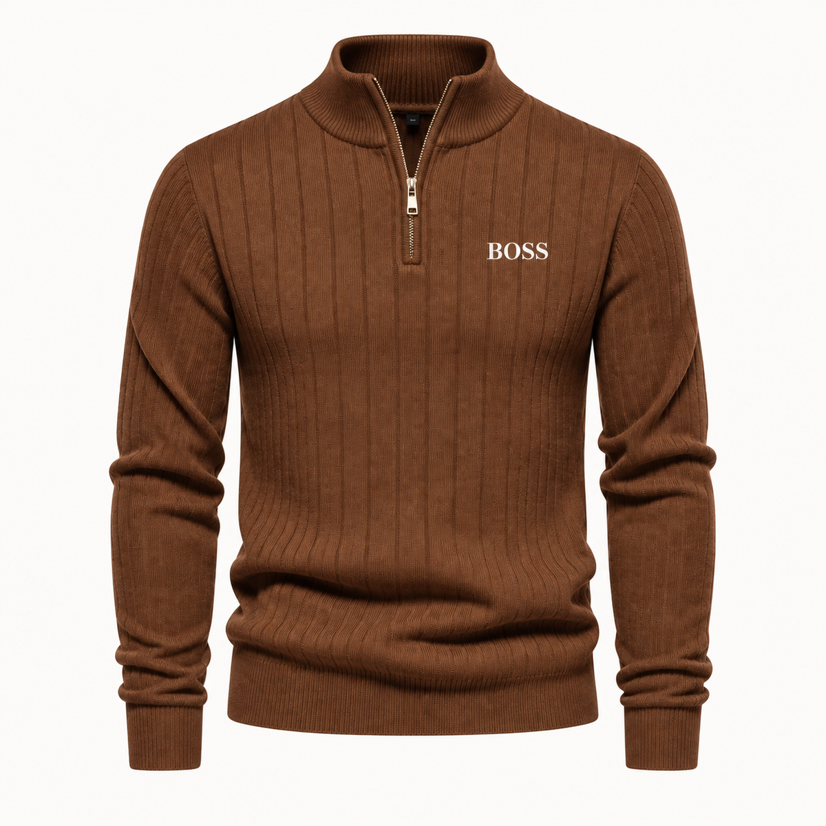 Gerippter Troyer-Pullover