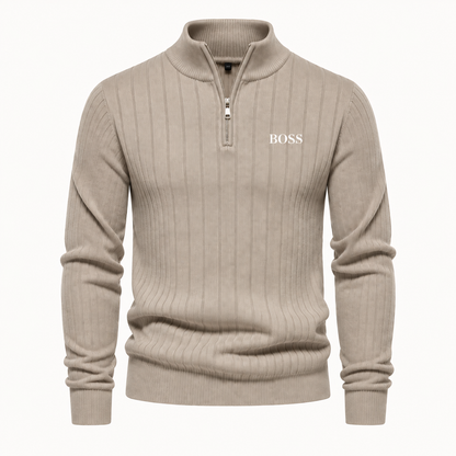 Gerippter Troyer-Pullover