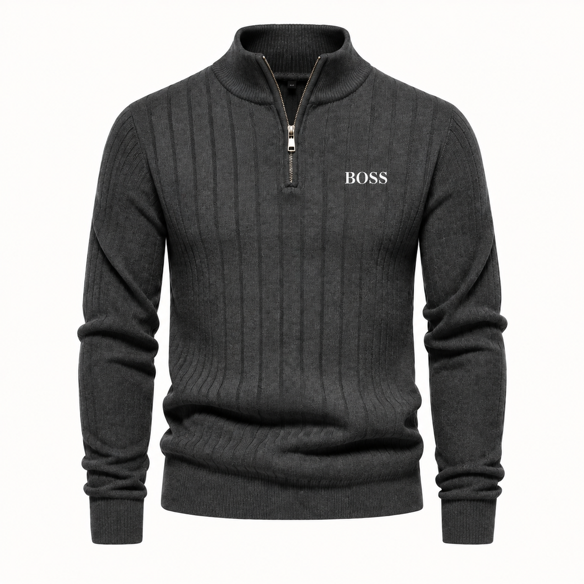 Gerippter Troyer-Pullover