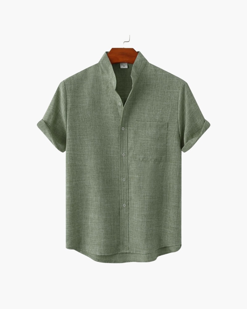 Amoura Clothing – Men's Shirt – Mandarin Mark with Stand Collar