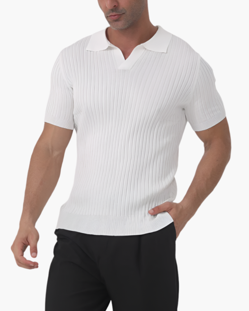 Amoura Clothing – Men's Polo Shirt – Florence Ribbed